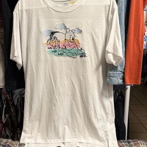 Disney White T-Shirt with Eeyore and Pooh Graphic
